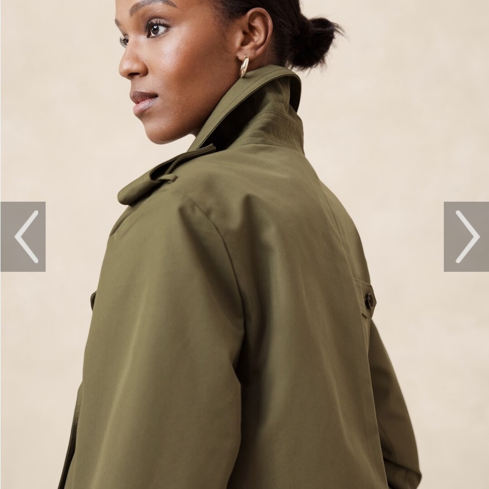 Banana Republic Olive Double-Breasted Jacket - Picture 3 of 4